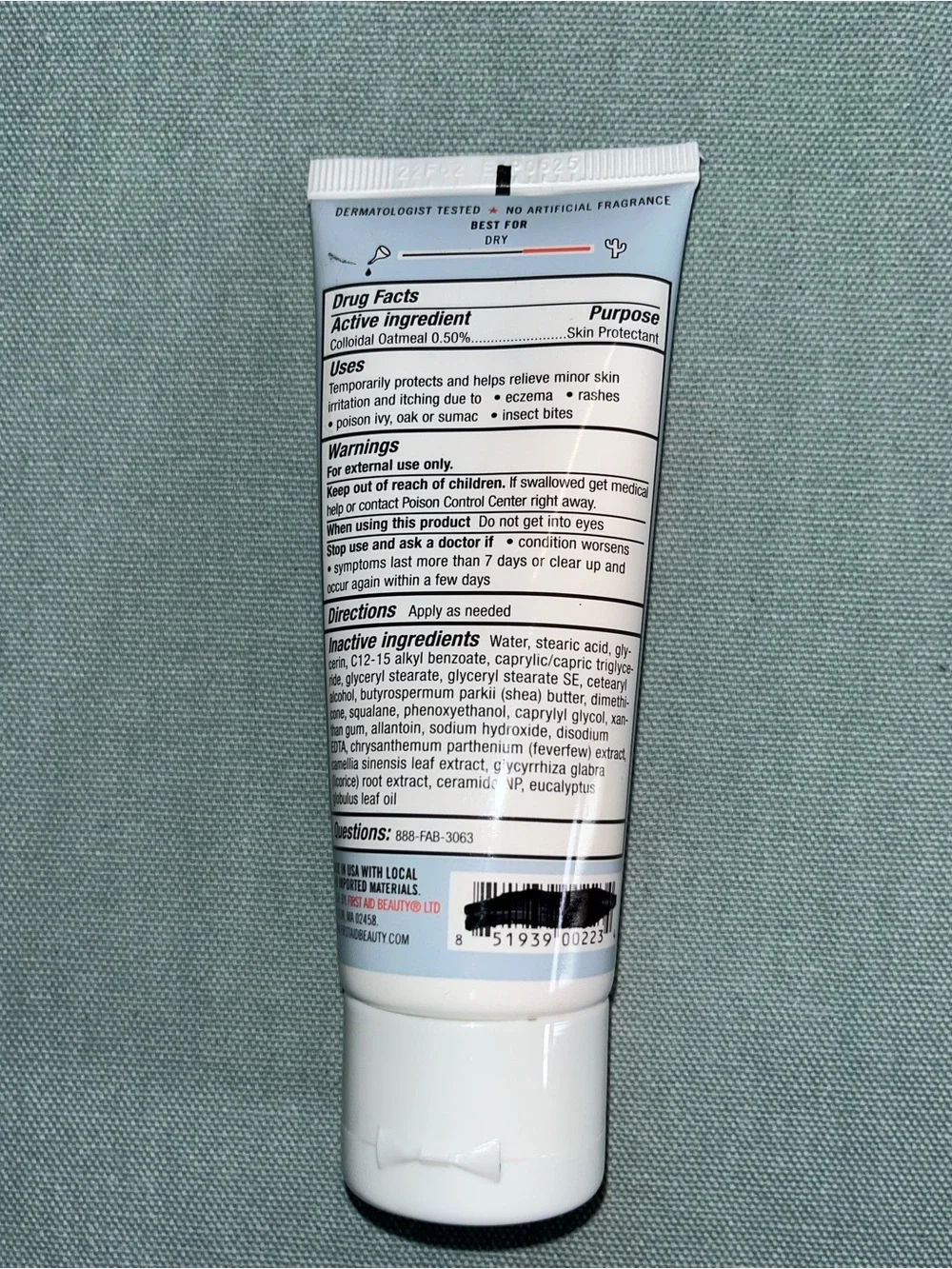 First Aid Beauty Ultra Repair Cream - Pale Blue and White Tube